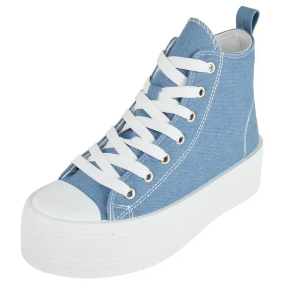 SHERRY-1 Blue Denim TOP MODA - Picture 1 of 5